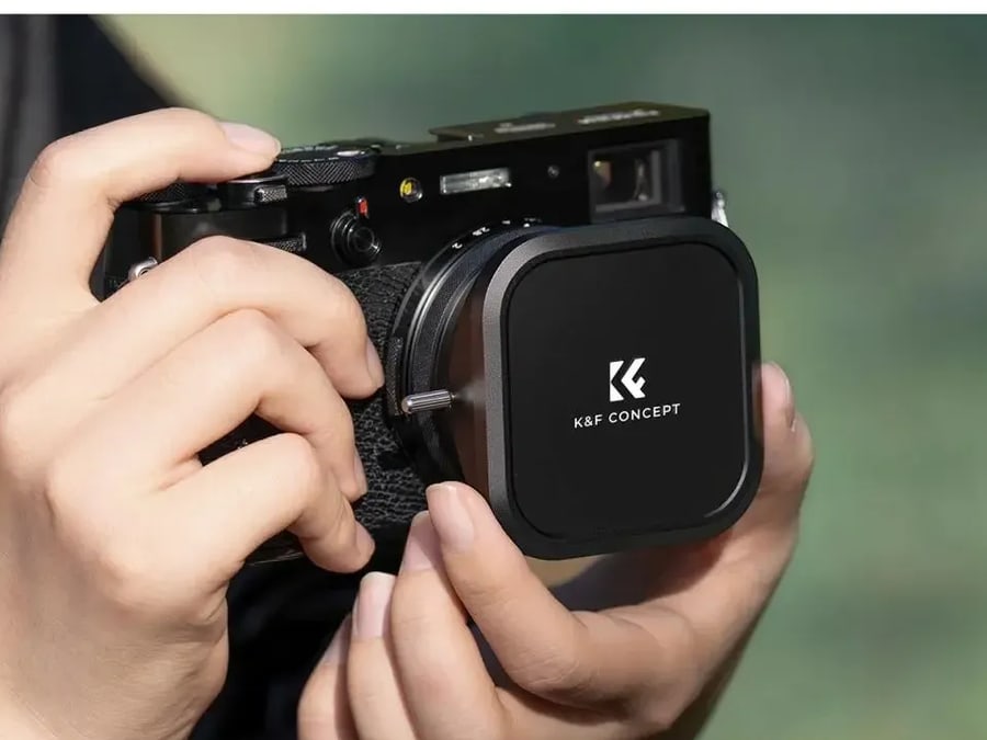 K&F Concept sada UV filtra, slnečnej clony a krytky pre Fujifilm X100, čierna