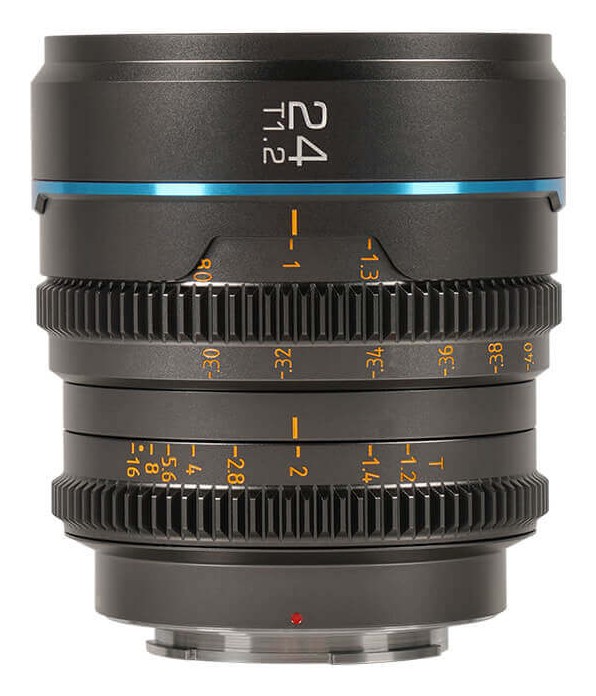 Sirui Nightwalker 24 mm T1,2 S35 manuálny cine objektív (MFT, kovovo sivý)