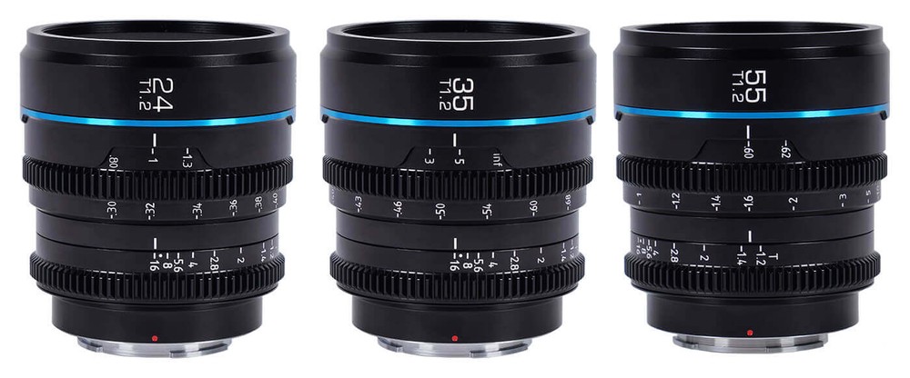 Sirui Nightwalker 35 mm T1,2 S35 manuálny cine objektív (MFT, čierny) – Jednotná sada