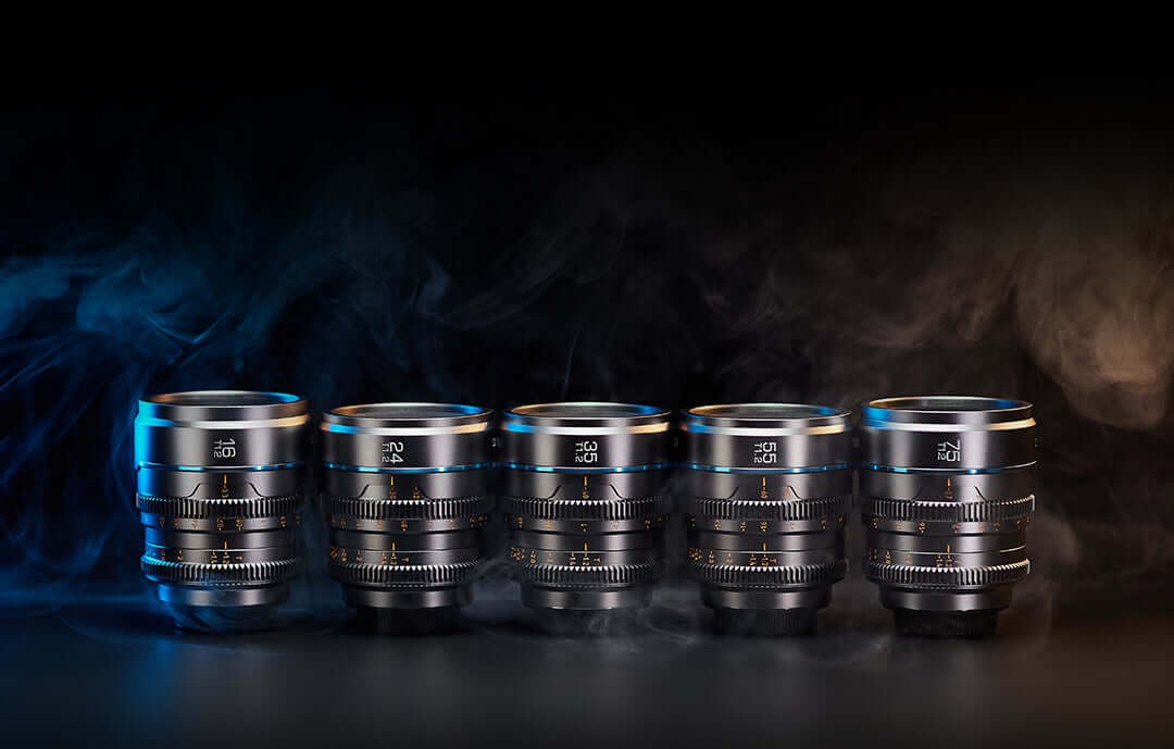 Sirui Nightwalker súprava cine objektívov 16/75 mm T1,2 S35 (MFT, čierna) – Päť ohnísk jedného radu
