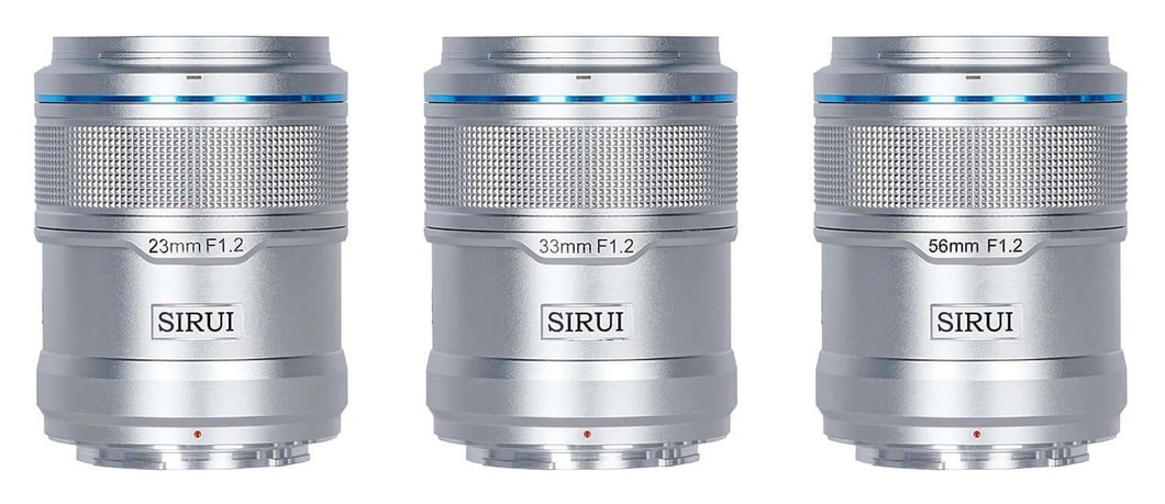 Sirui Sniper 23/33/56mm F1,2 APS-C AF súprava 3 objektívov, Nikon Z, strieborná – Podobné rozmery a hmotnosť