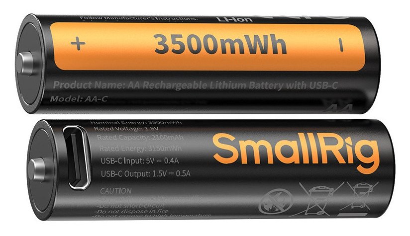 Nabíjacie batérie AA s USB-C, sada 4 kusov