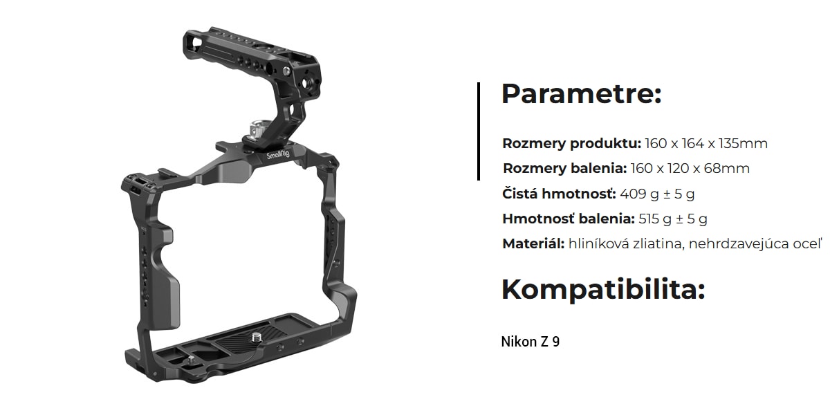 SmallRig Cage Kit pro Nikon Z 9 3738