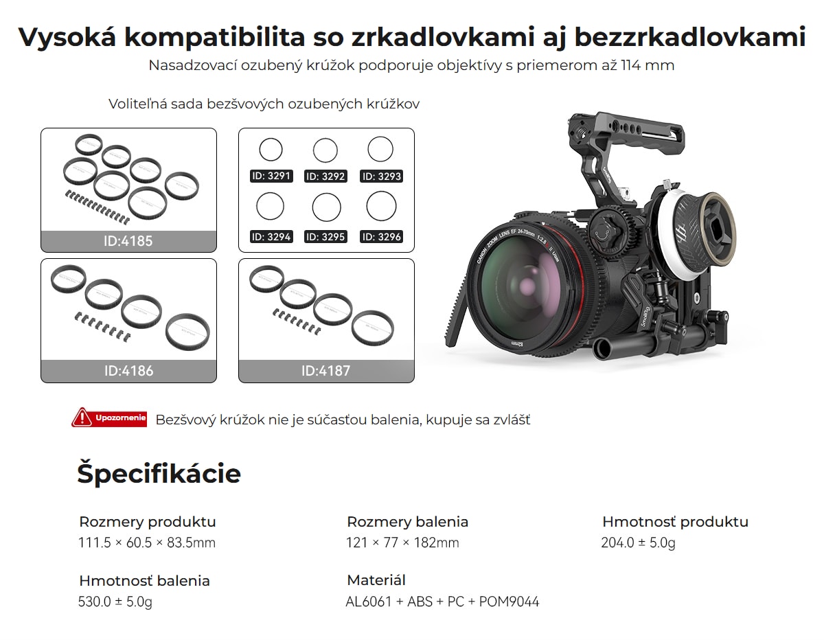 SmallRig mini Follow Focus F40 3010C