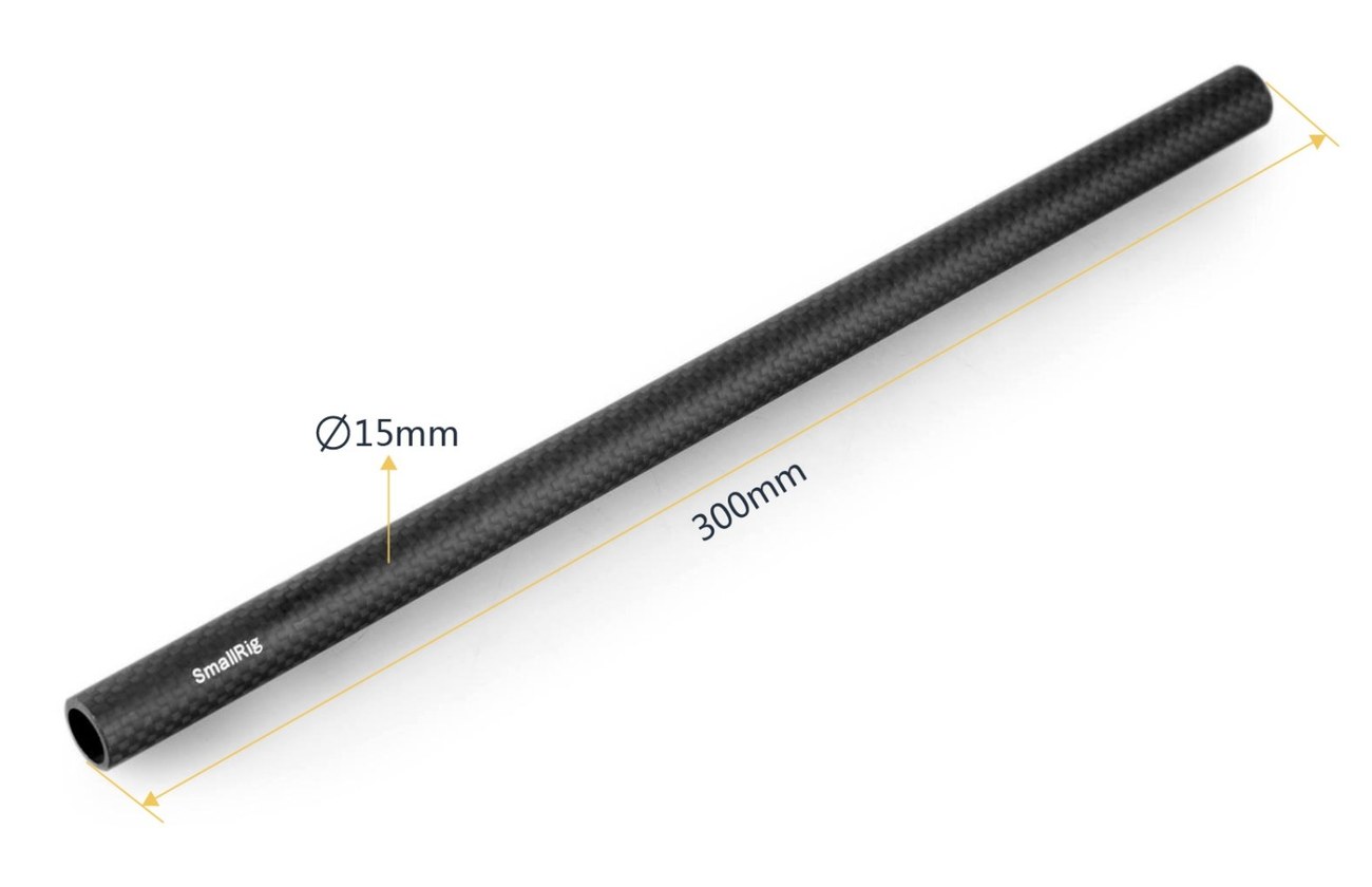 15mm tyč z uhlíkových vlákien - 30cm 12 palcov (2ks)