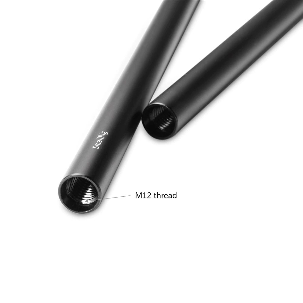 Pár 15 mm tyčí z hliníkovej zliatiny s tvrdou anodizáciou (M12-12 palcov, 30 cm)