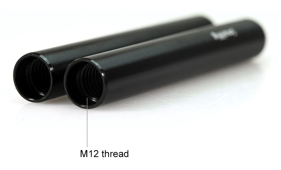 Pár 15 mm tyčí z hliníkovej zliatiny (M12-4 palce)