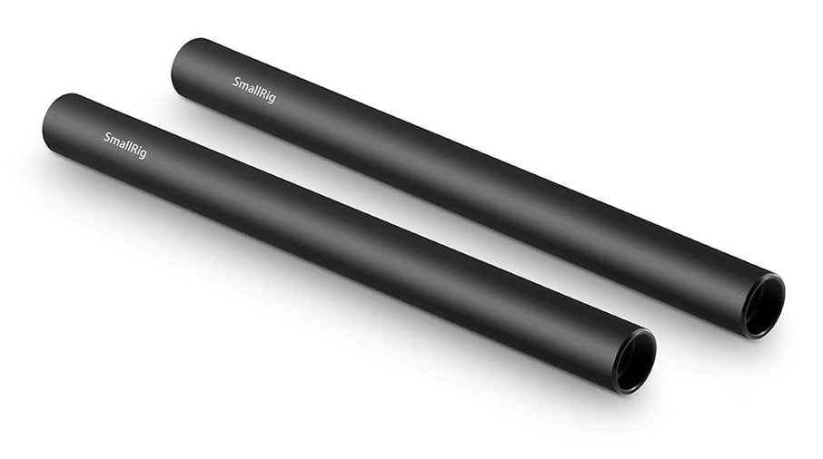 2ks 15mm čierna tyč z hliníkovej zliatiny (M12-20cm) 8 palcov