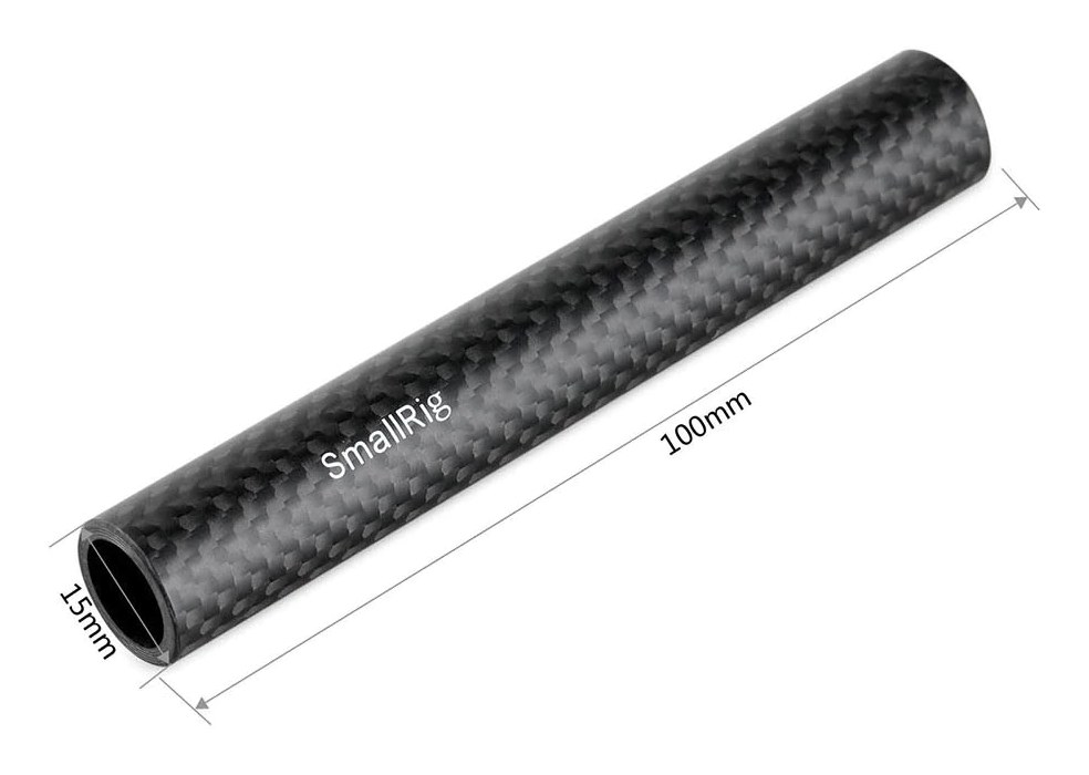 15 mm tyč z uhlíkových vlákien (4''/10 cm, pár)