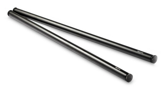 2ks 15mm čierna tyč z hliníkovej zliatiny (M12-40cm) 16 palcov
