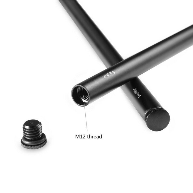 2ks 15mm čierna tyč z hliníkovej zliatiny (M12-40cm) 16 palcov