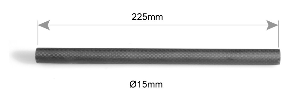 15mm tyč z uhlíkových vlákien - 22,5 cm 9 palcov (2ks)