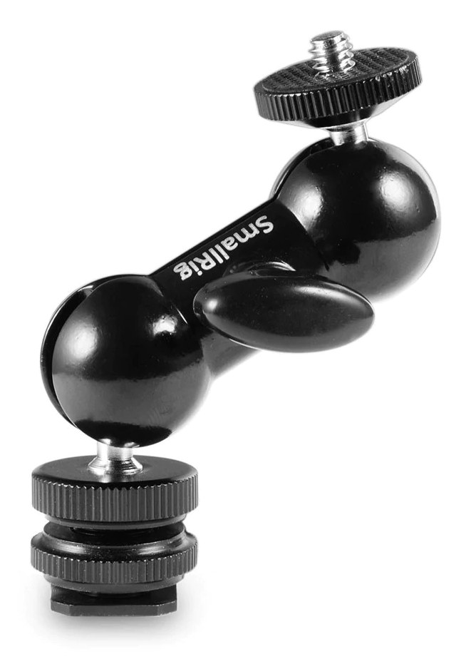 Multifunkčná dvojitá guľová hlava Cool-Ballhead-V1 s držiakom na päticu a 1/4″ skrutkou