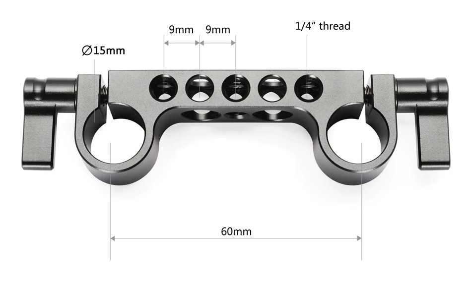 Superľahký 15 mm koľajnicový blok (balenie 2 ks)