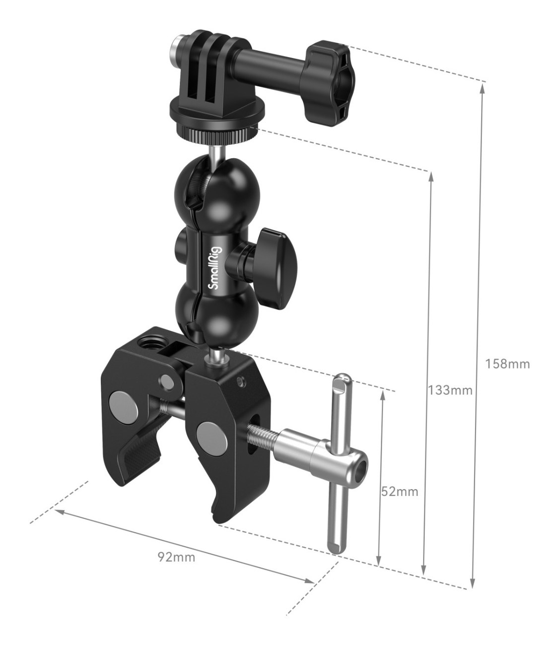 Multifunkčná dvojitá guľová hlavica so svorkou a 1/4″ skrutkou 1138