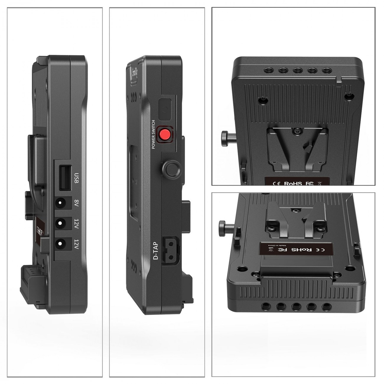 Adaptérová doska na batériu s dvojitou 15 mm tyčovou svorkou 3203