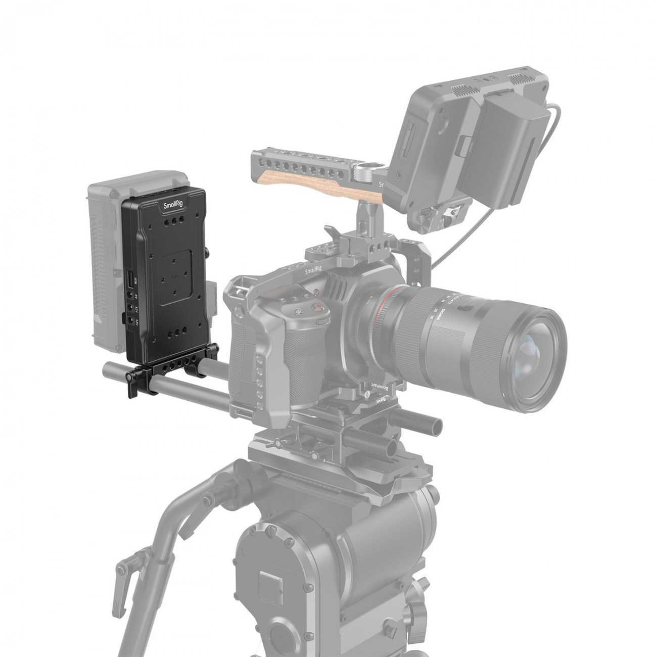 Adaptérová doska na batériu s dvojitou 15 mm tyčovou svorkou 3203