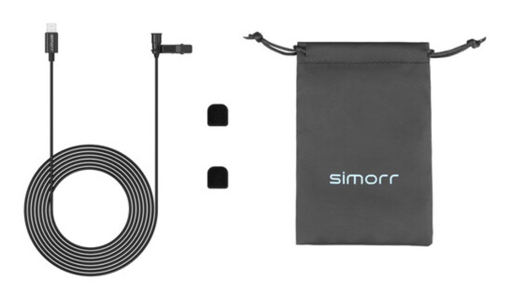Simorr Wave L3 Lavalier mikrofón pre zariadenia Lightning (čierny)