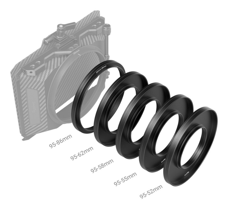 Súprava adaptérov pre slnečnú clonu Mini Matte Box (52/55/58/62/86-95 mm)