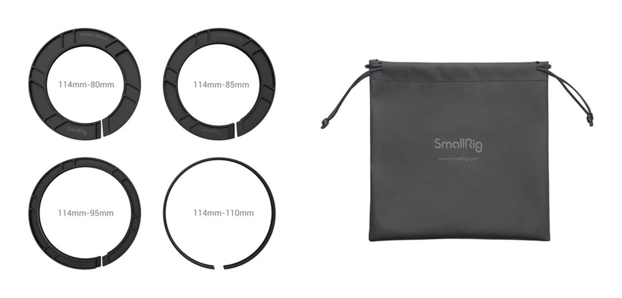 Sada upínacích krúžkov pre ″Matte Box 2660″ (114mm-80mm/85mm/95mm/110mm)