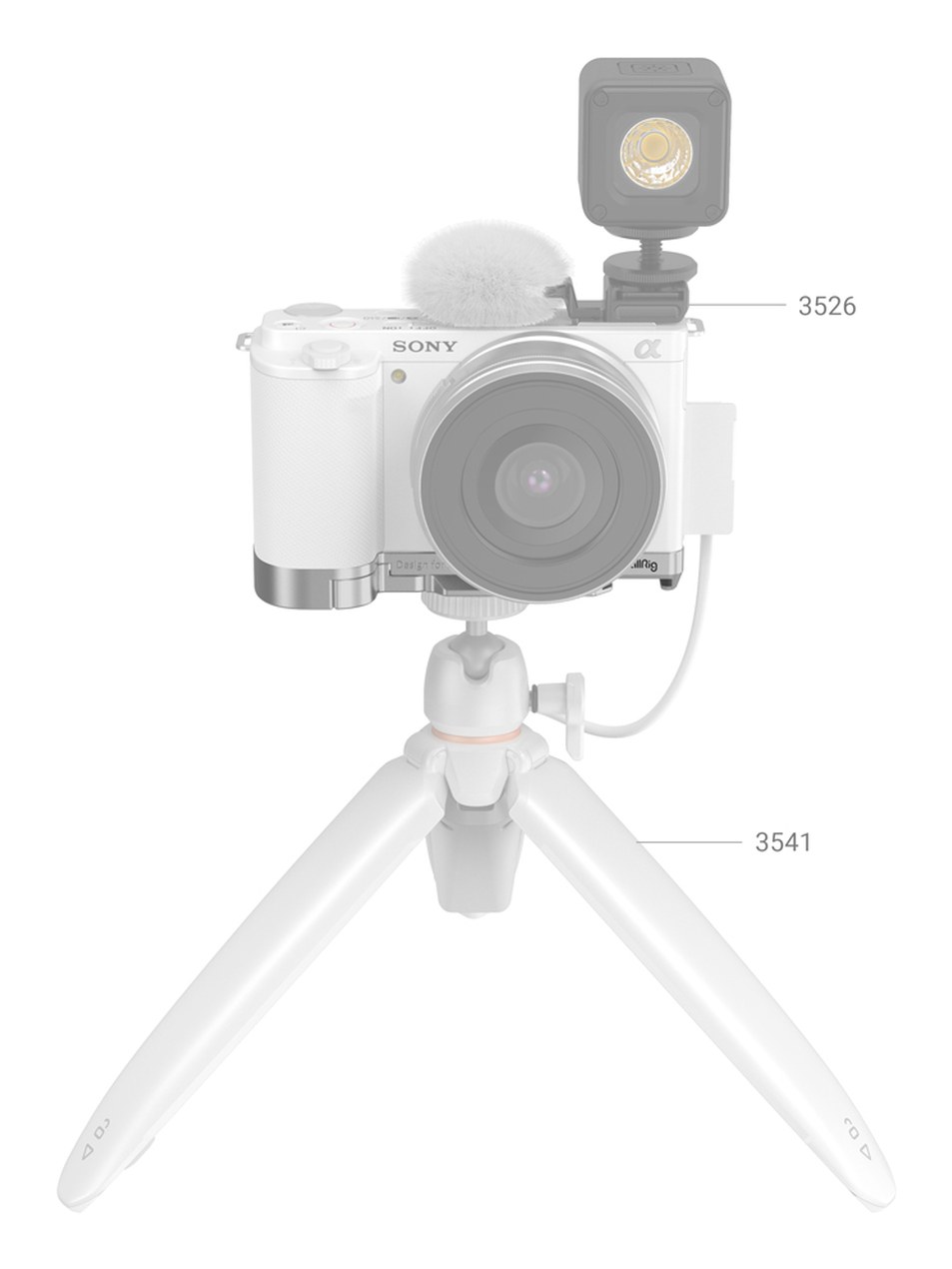 Predlžovací grip pre Sony ZV-E10 (strieborný)