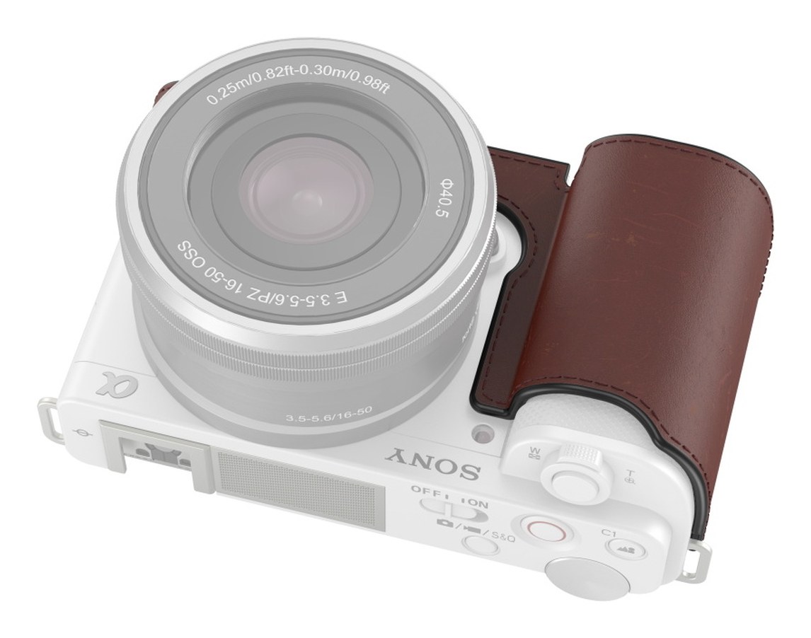 Kožené polovičné puzdro pre Sony ZV-E10
