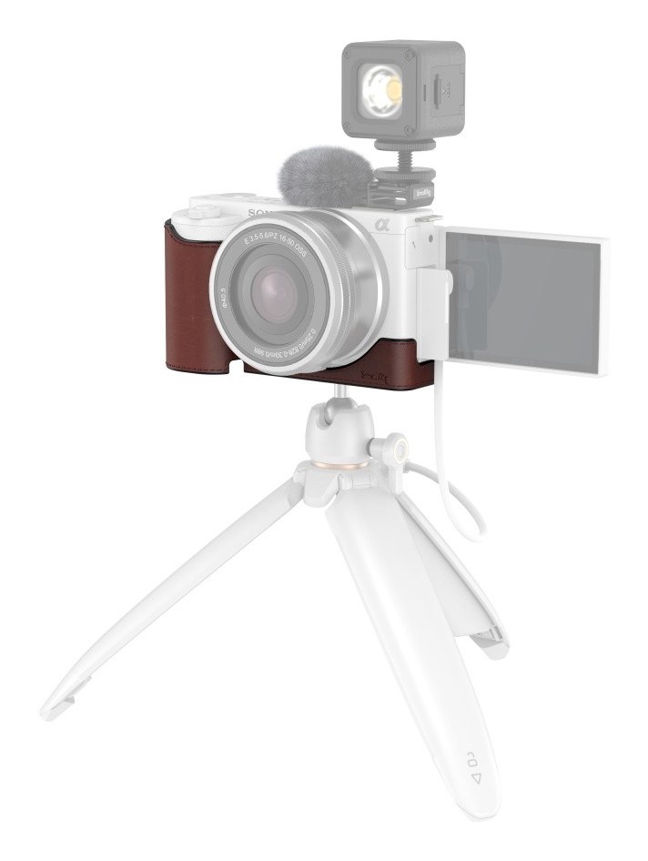 Kožené polovičné puzdro pre Sony ZV-E10