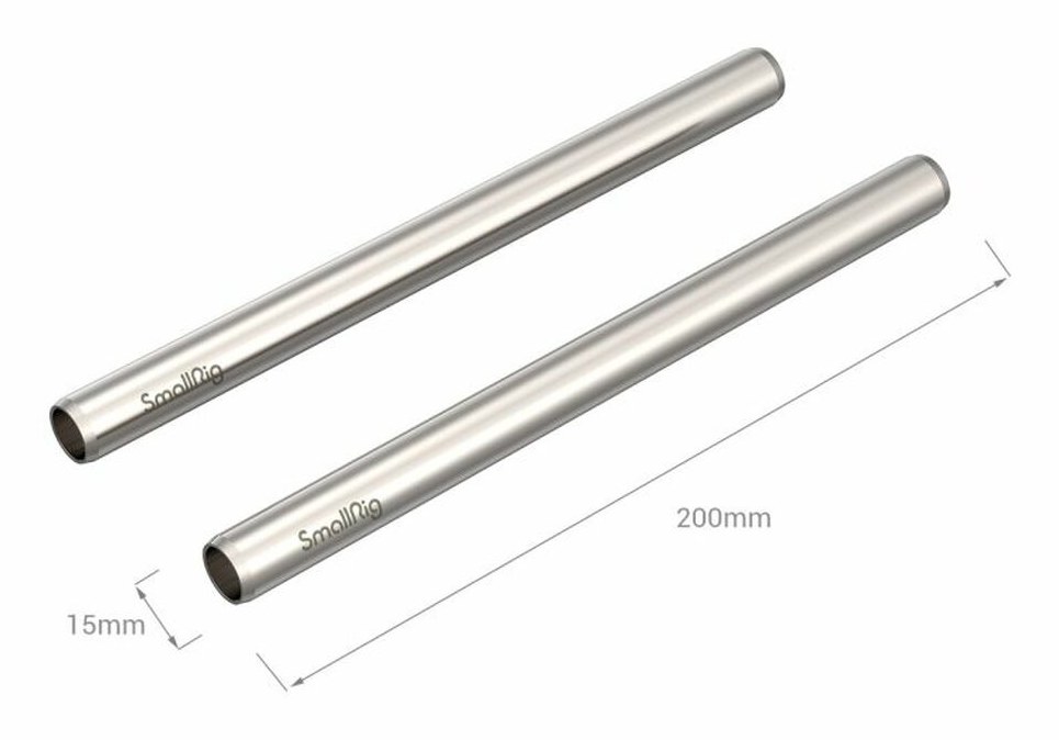 15mm tyč z nehrdzavejúcej ocele - 20cm 8″ (2ks)