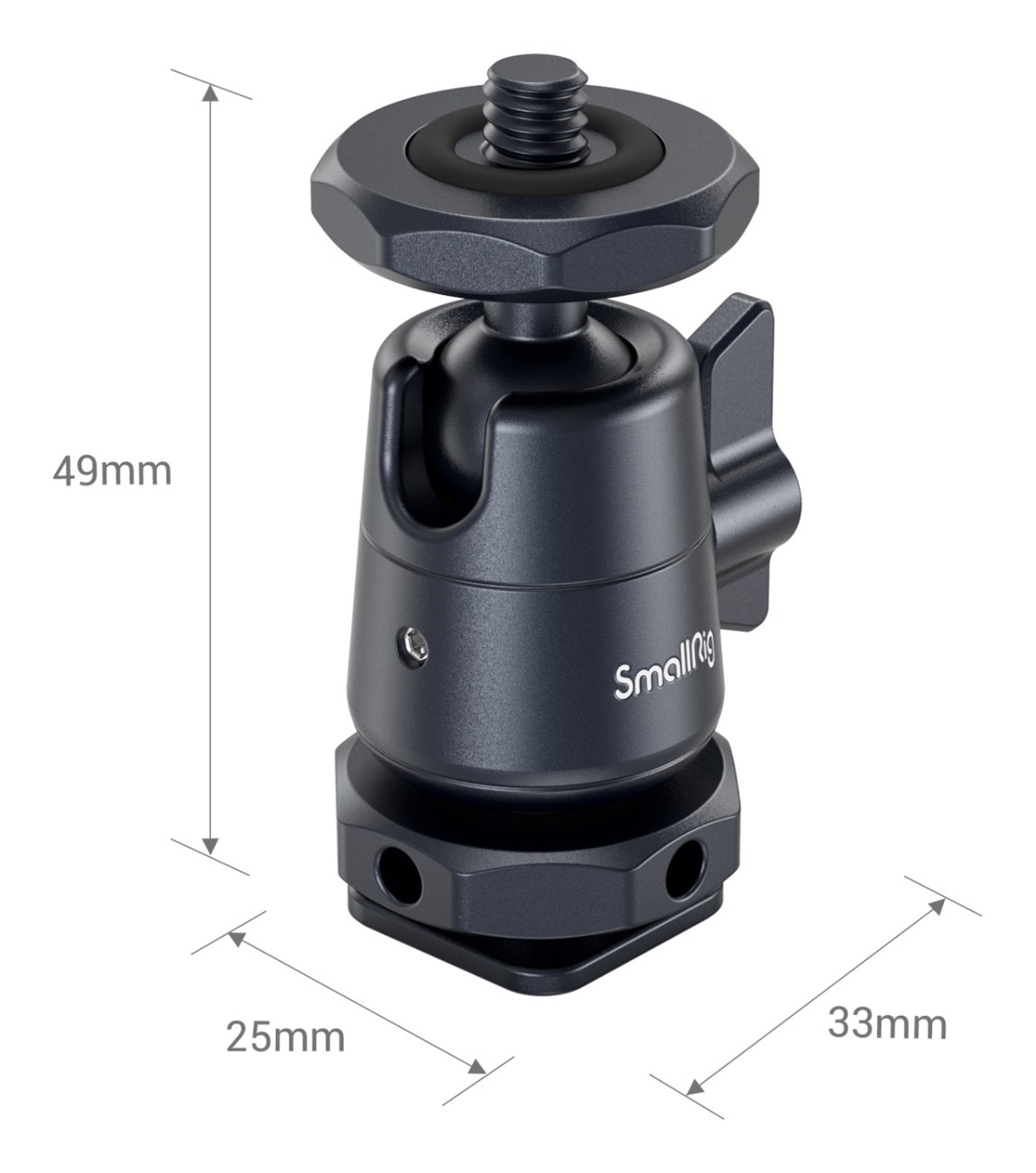 Mini guľová hlava s odnímateľným držiakom Cold Shoe (dva kusy) 2948