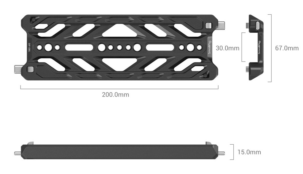 ľahká 8'' doska ARRI Dovetail Plate