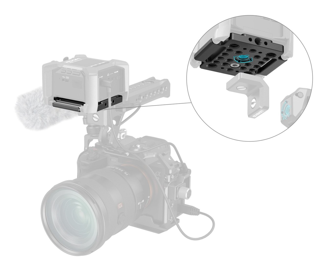 Doska Mount Plate pre Zoom F3
