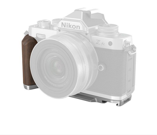 Wooden L-Shape Grip for Nikon Z fc (Silver)