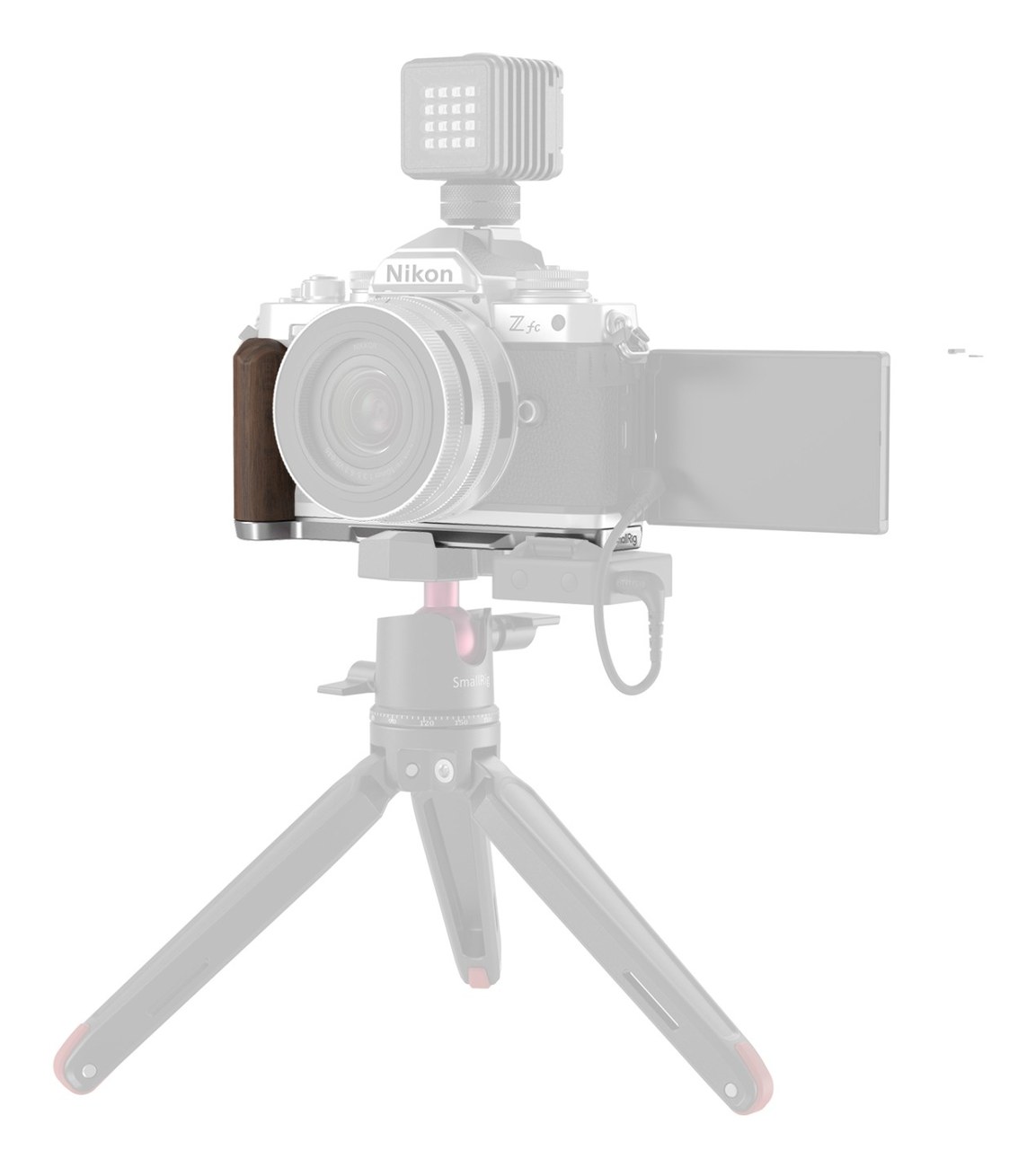 Wooden L-Shape Grip for Nikon Z fc (Silver)