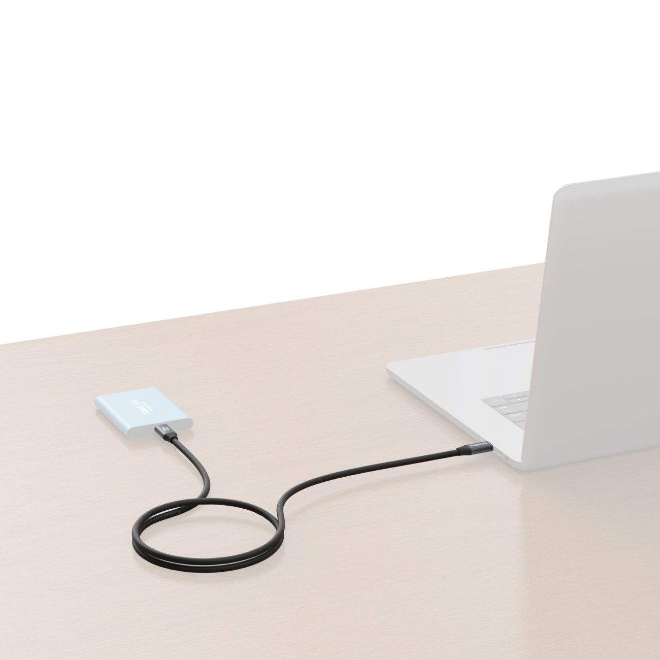 USB-C (rovný) na USB-C (rovný) Dátový kábel (60 cm / 23,6 palca)