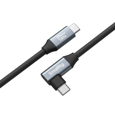 USB-C (rovný) na USB-C (uhlový) Dátový kábel (60cm / 23.6 palca)