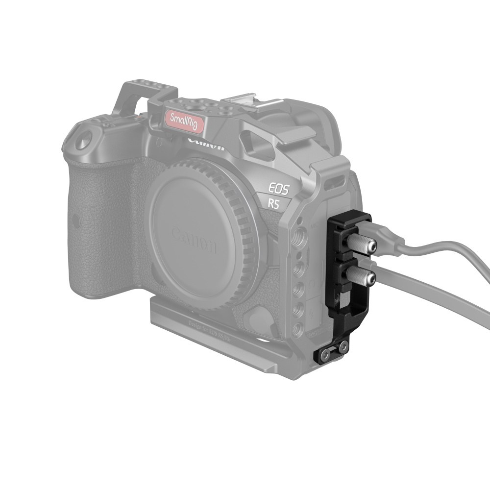 Svorka na káble HDMI a USB-C pre Canon EOS R5 / R6 / R5 C