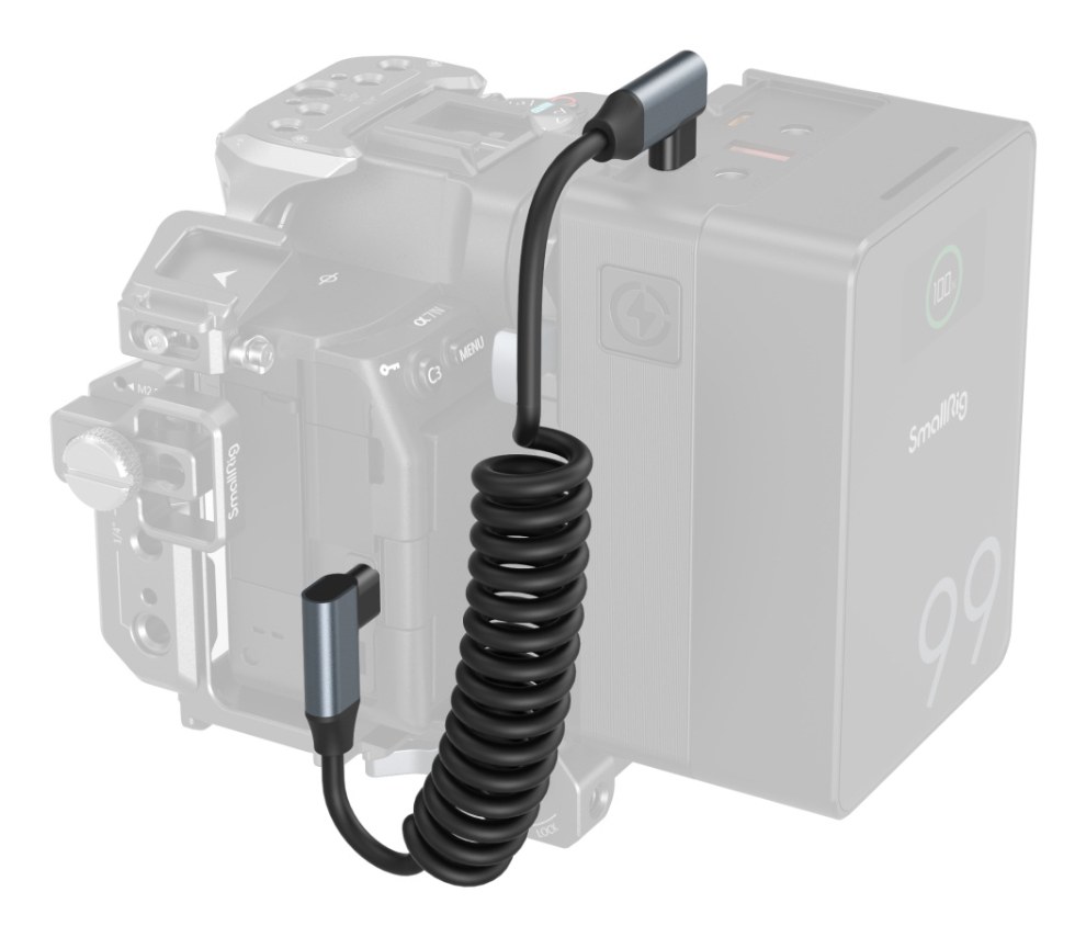 USB-C (uhlový) na USB-C (uhlový) špirálový dátový kábel