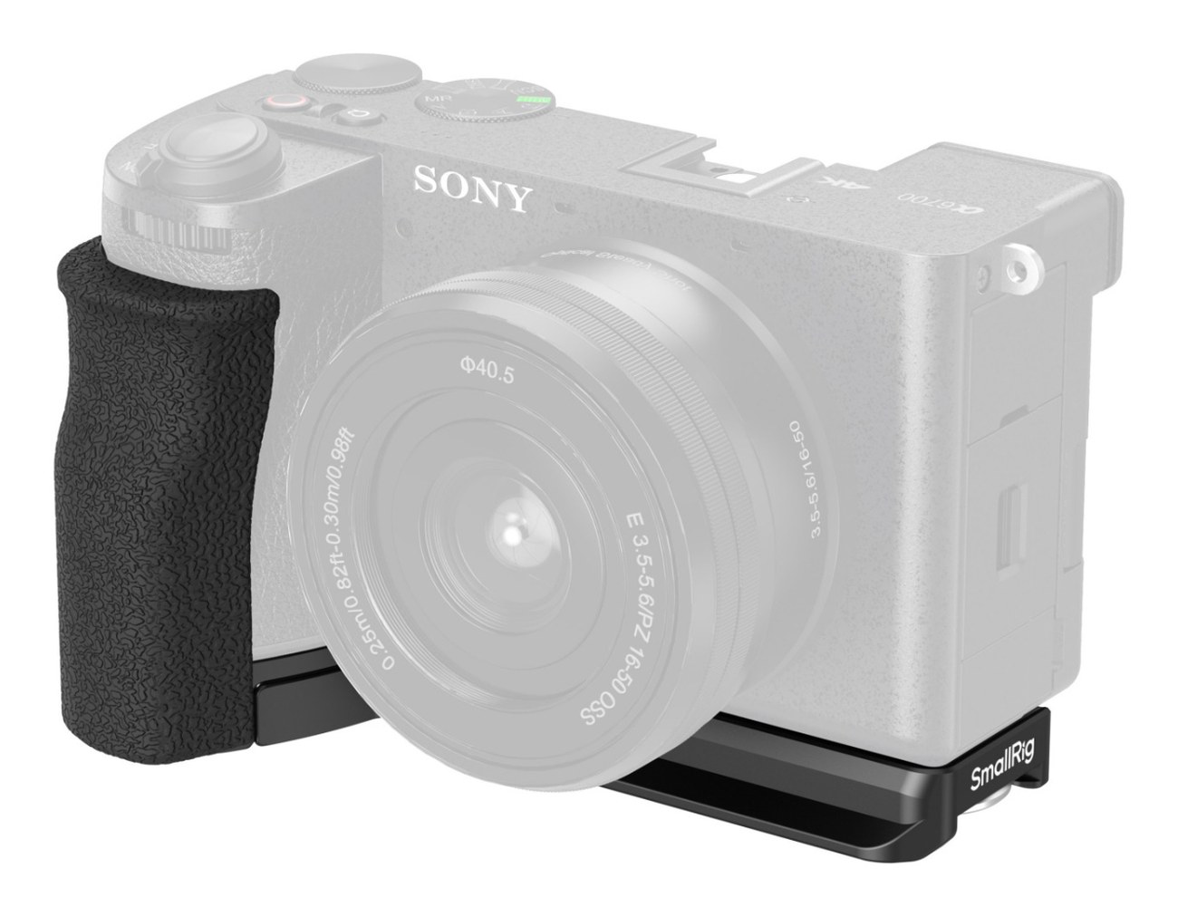 L-Shape Mount Plate so silikónovou rukoväťou pre Sony Alpha 6700