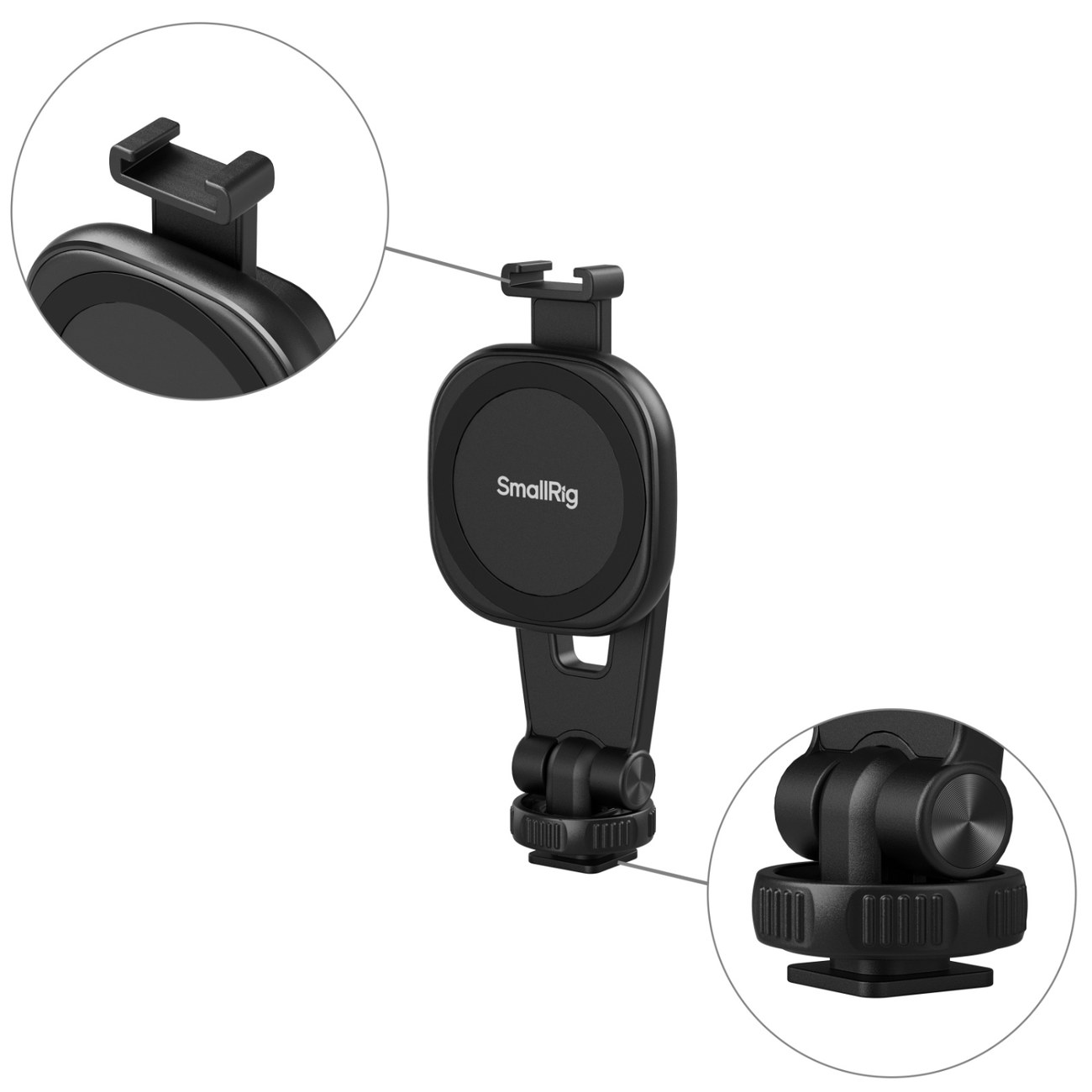 AC-10 Attachable Phone Clamp with Cold Shoe Mount