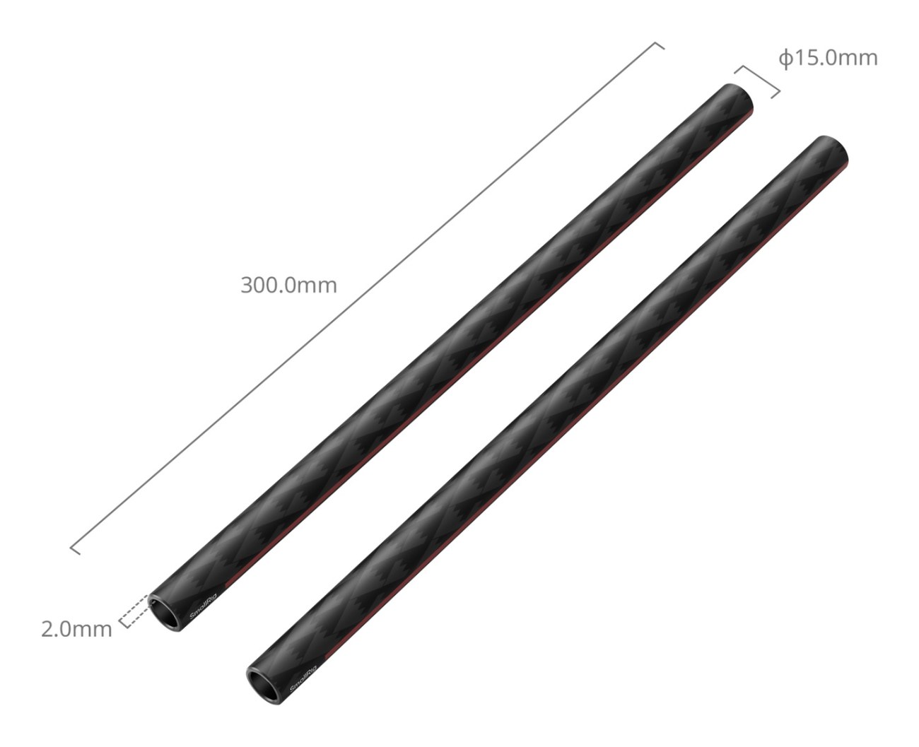 15mm Tyče z uhlíkových vlákien (Pár, 12″)