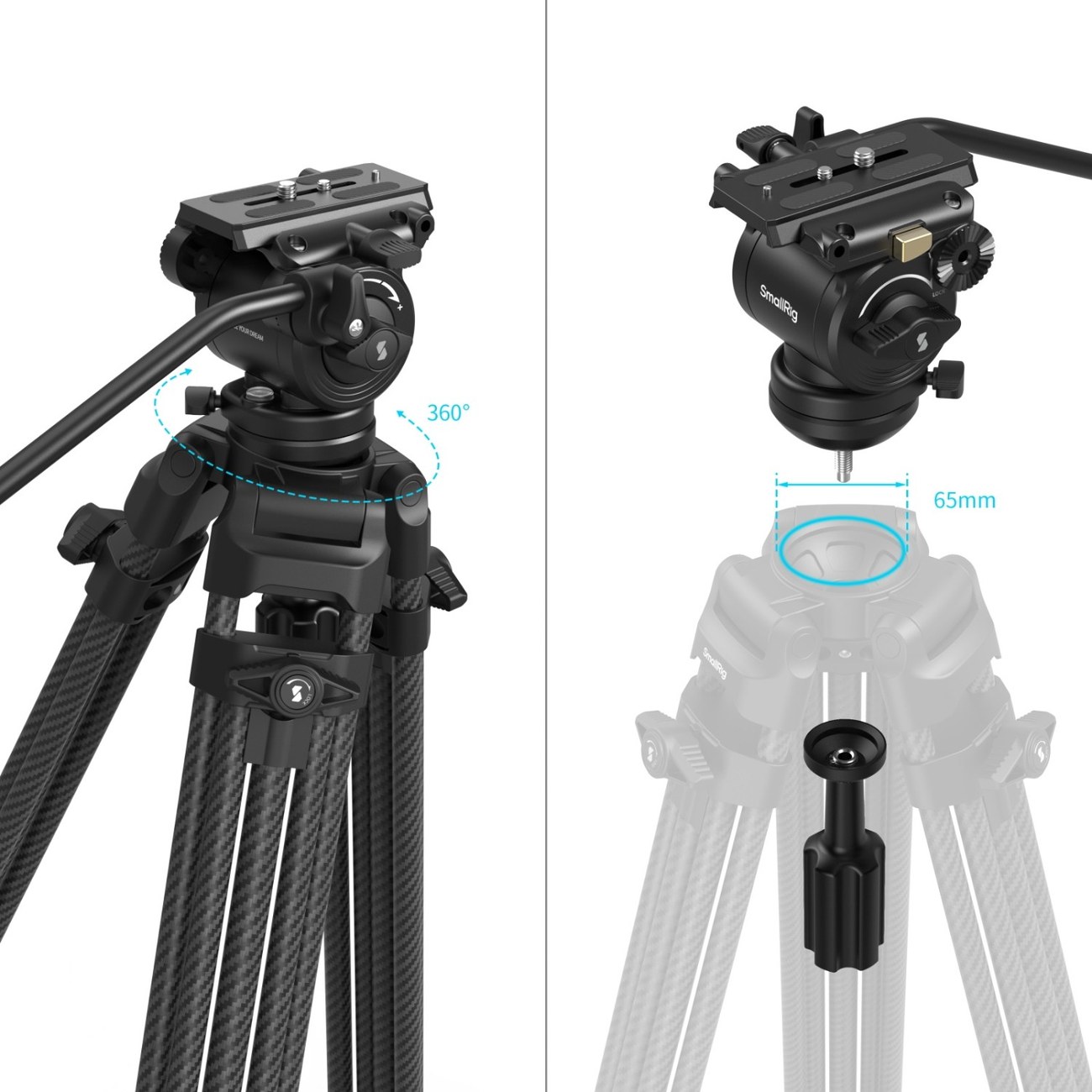 AD14 Heavy-Duty Carbon Fiber Tripod