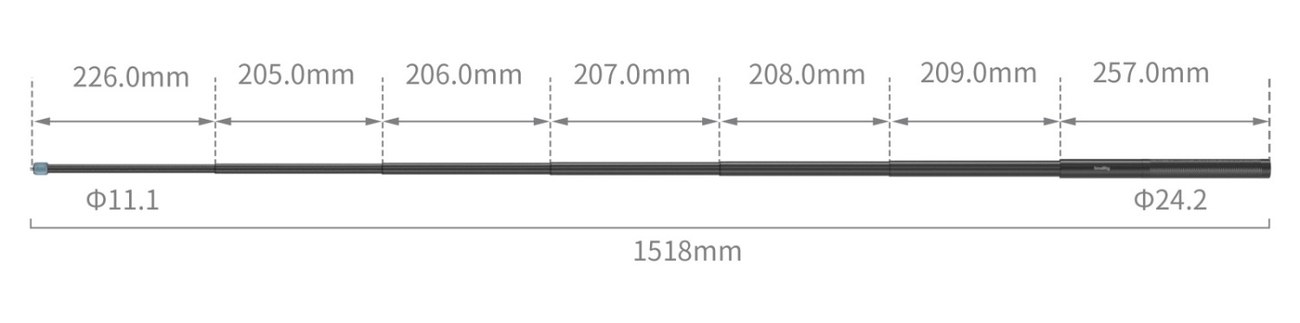Selfie Stick for Action Cameras (150cm / 59in)