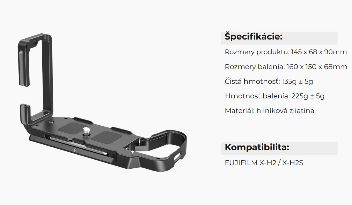 SmallRig L Bracket pro FUJIFILM X-H2 / X-H2S 3928B