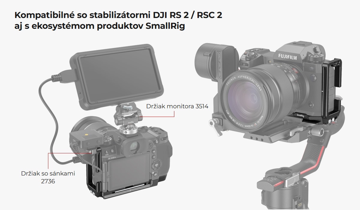 SmallRig L Bracket pro FUJIFILM X-H2 / X-H2S 3928B