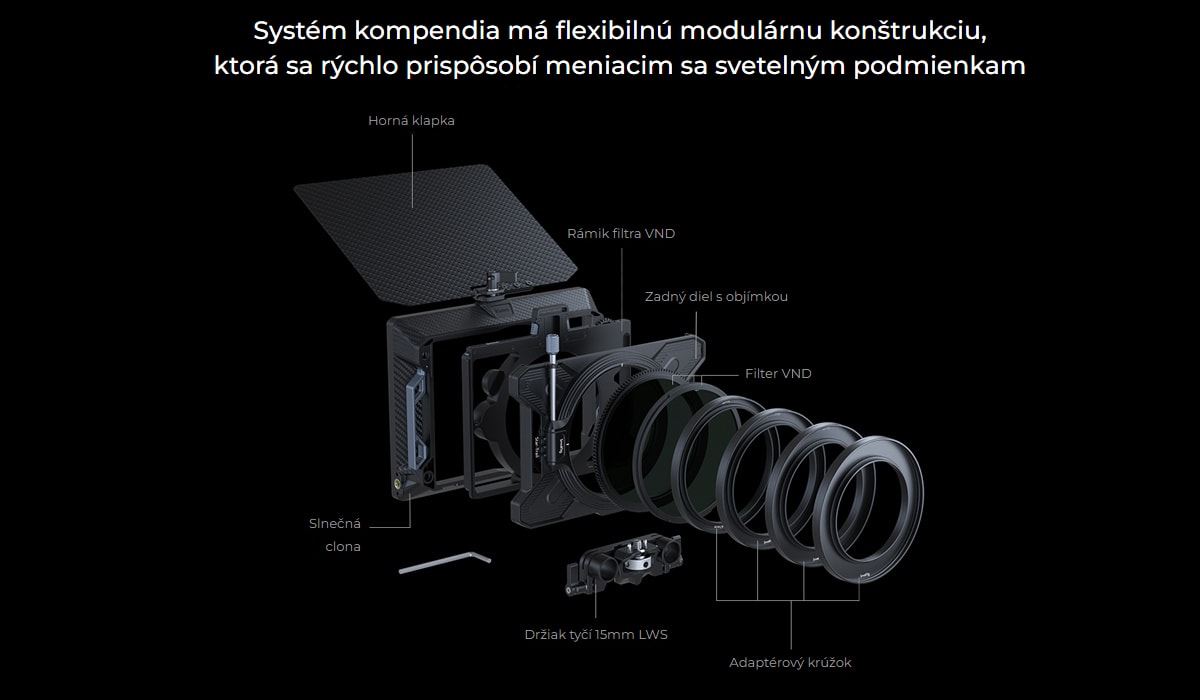 SmallRig Multifunctional Modular Matte Box 95mm VND Kit 3645