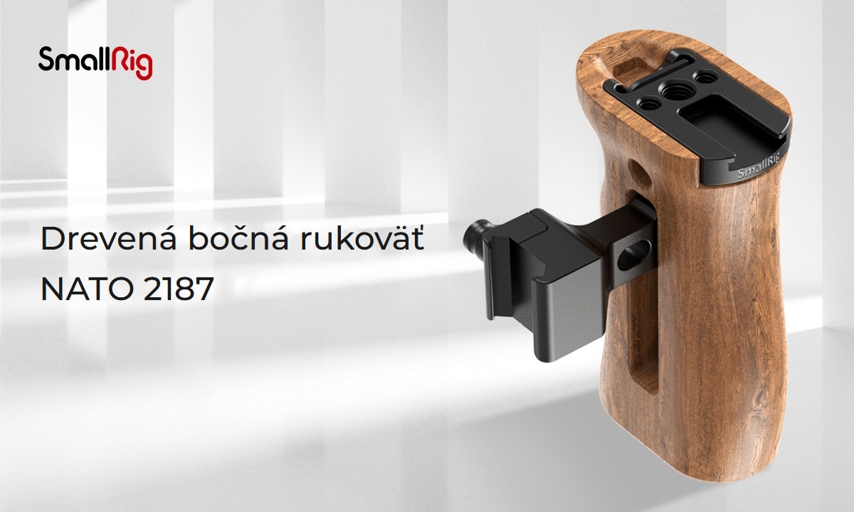 SmallRig Wooden Side Handle with NATO Clamp 2187C