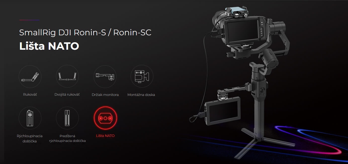 SmallRig NATO Rail for DJI Ronin S / SC 3032