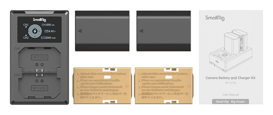 SmallRig NP-FZ100 Camera Battery and Charger Kit 3824B – Čo je v balení