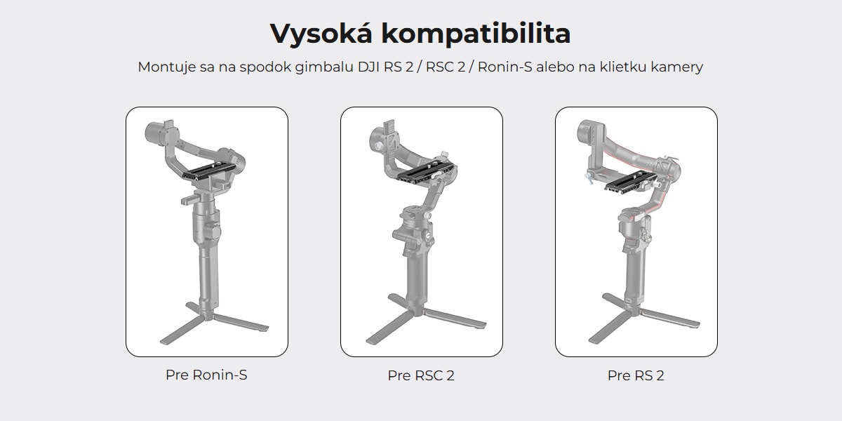 SmallRig Quick Release Plate pro DJI RS 2 / RSC 2 / Ronin-S 3158B