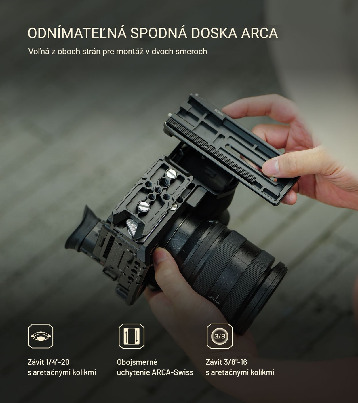 Odnímateľná spodná doska ARCA